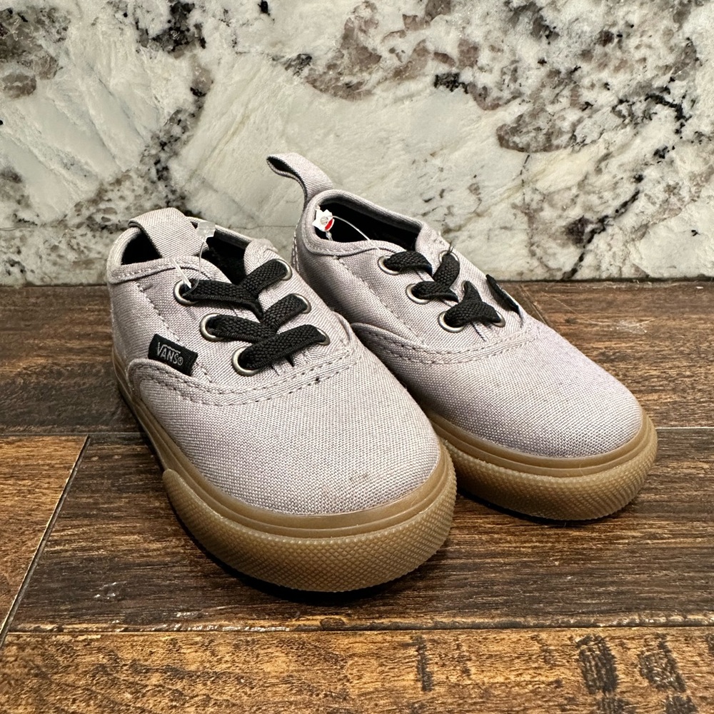Vans Off the Wall Toddler Kids Gray Canvas Sneakers Size 4.5
